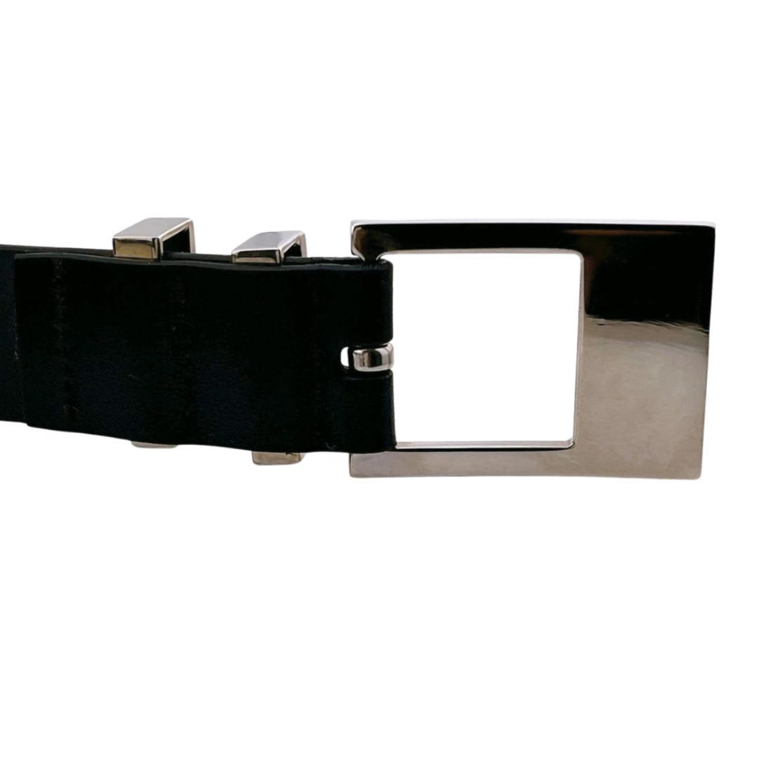 VERSACE ヴェルサーチ レザーベルト グレカ模様 メタルプレート