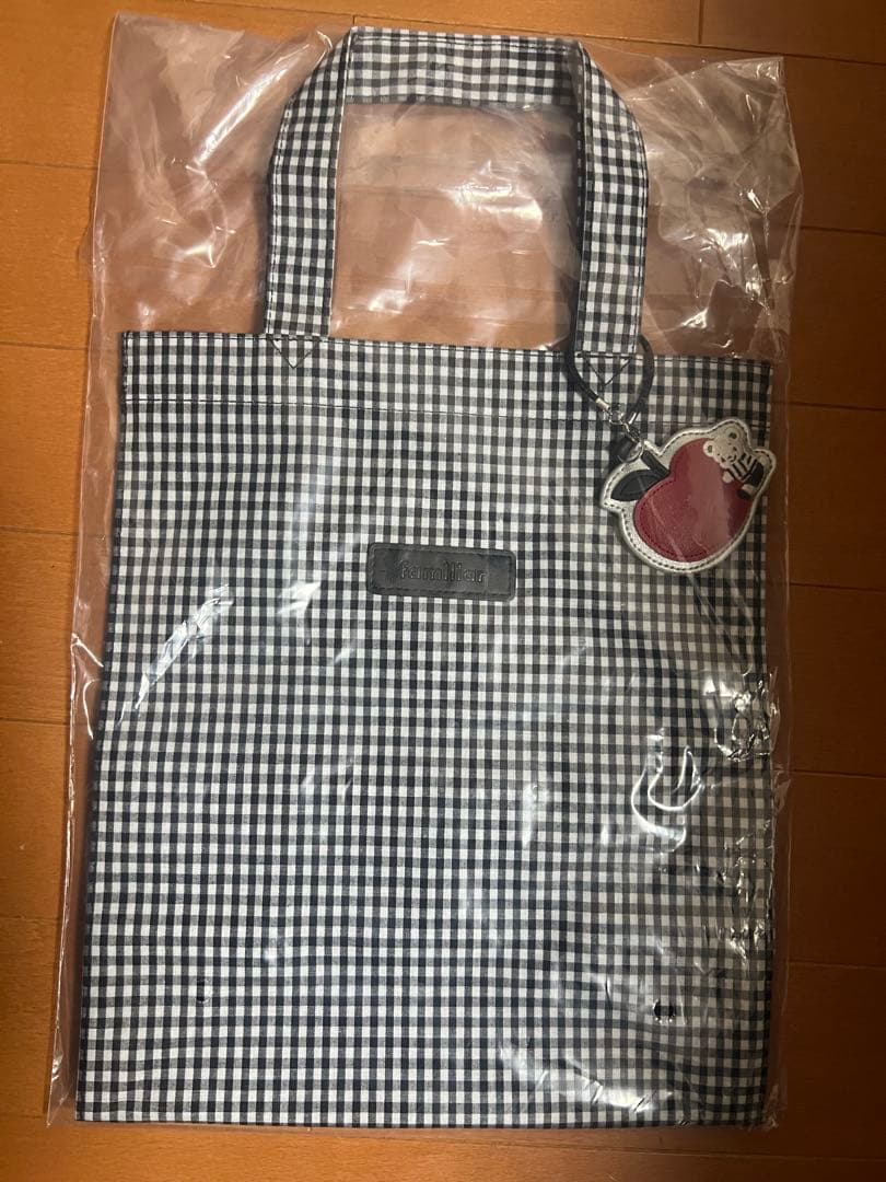 新品未使用未開封　ファミリア　ギンガムチェック トートバッグ