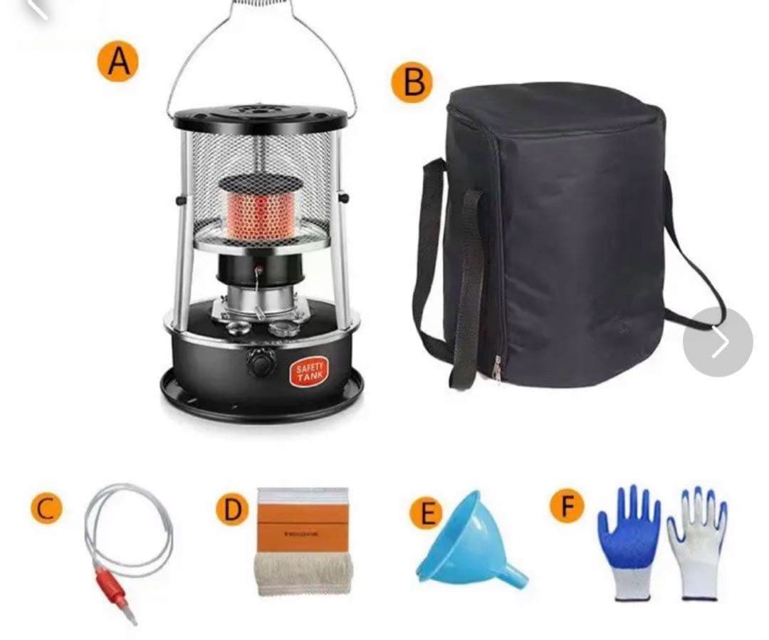 在庫処分最安値石油ストーブ　キャンプストーブ　収納バック付き　付属品付き
