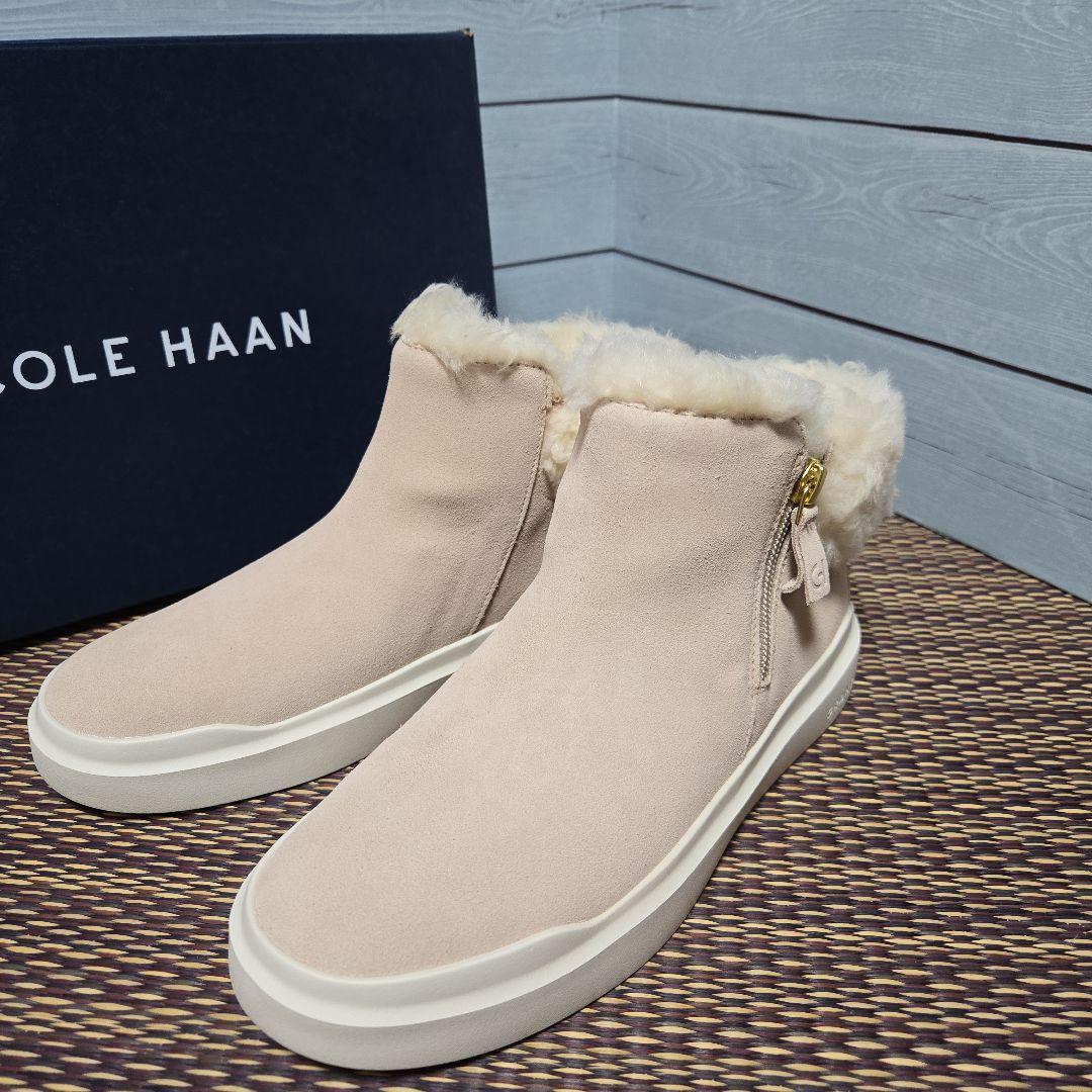 新品未使用　コールハーン　ショートブーツ　ムートン