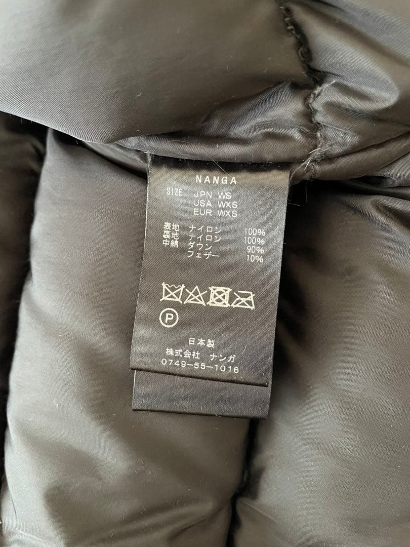 NANGA ダウンジャケット ウィメンズ黒