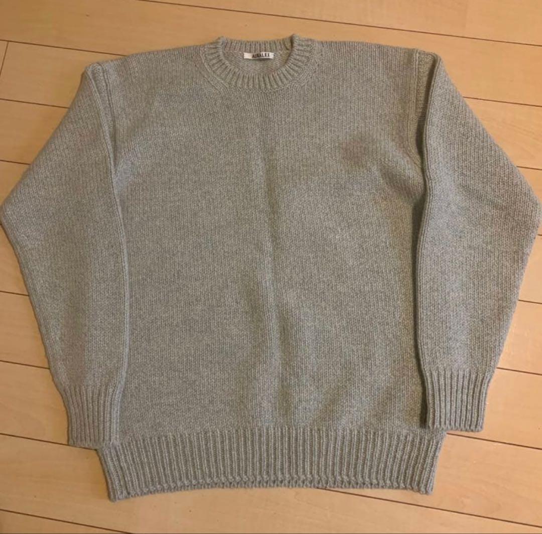 AURALEE CAMEL WOOL MIX KNIT P/O サイズ3
