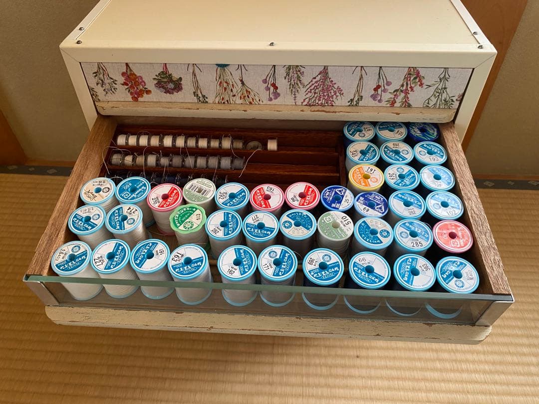 糸ケース　糸収納　古道具　アンティーク　昭和レトロ