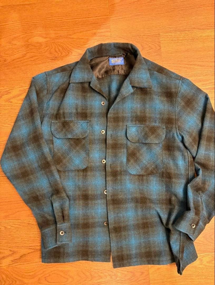 スペシャル　ウールミックスオープンカラーシャツ　ボードシャツ