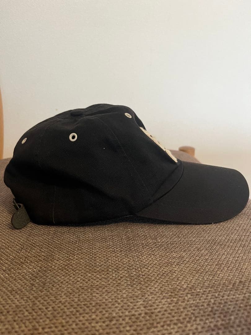 90s STUSSY 刺繍 キャップ 紺タグ ブラック オールドステューシー