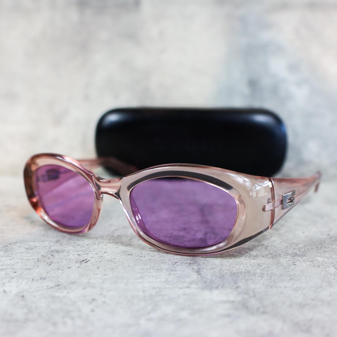 GUCCI グッチ ピンク サングラス パープルレンズ ケース付き