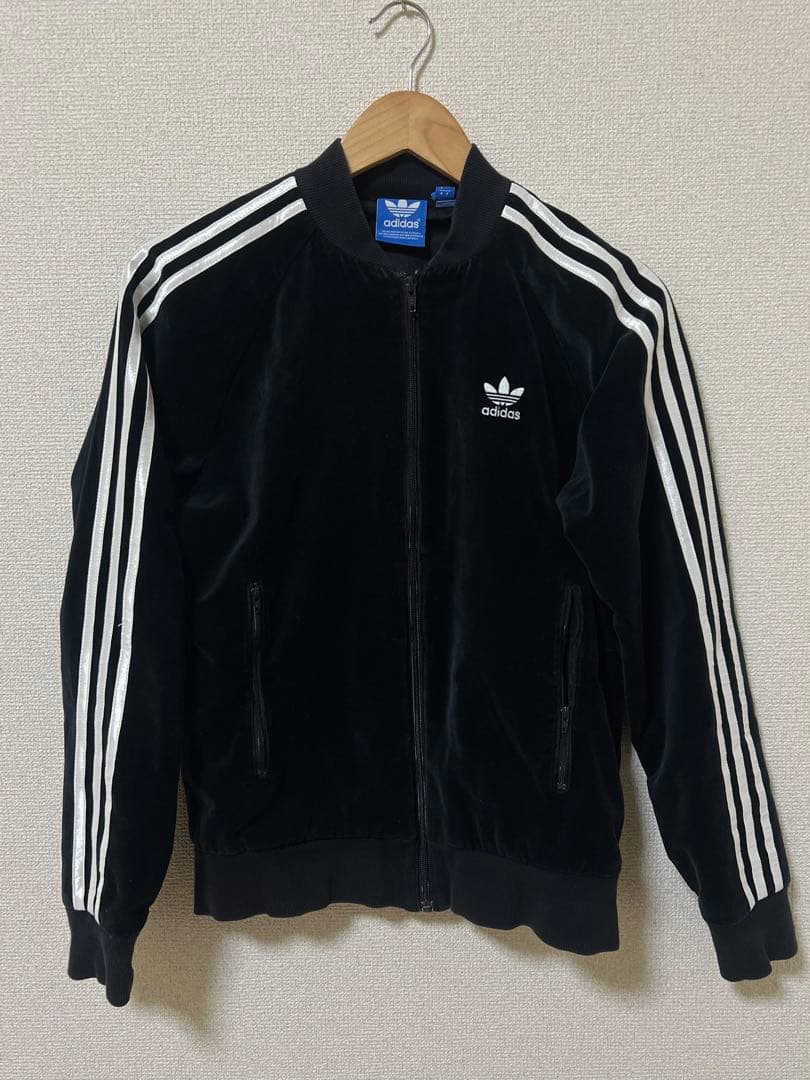 adidas トラックジャケット ベロアSST常 田大希 ブラック 黒S