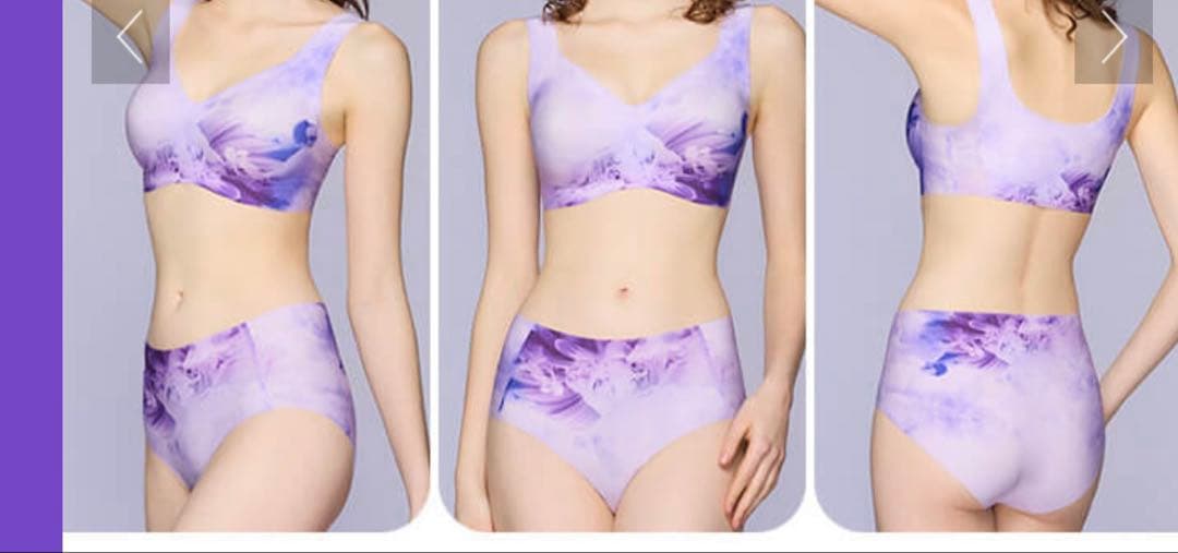 ZEROISM シームレスブラジャーショーツセット S 2組セット