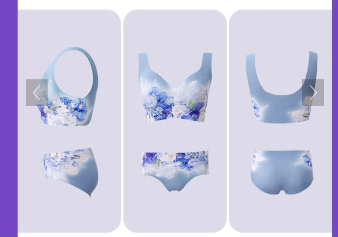 ZEROISM シームレスブラジャーショーツセット S 2組セット