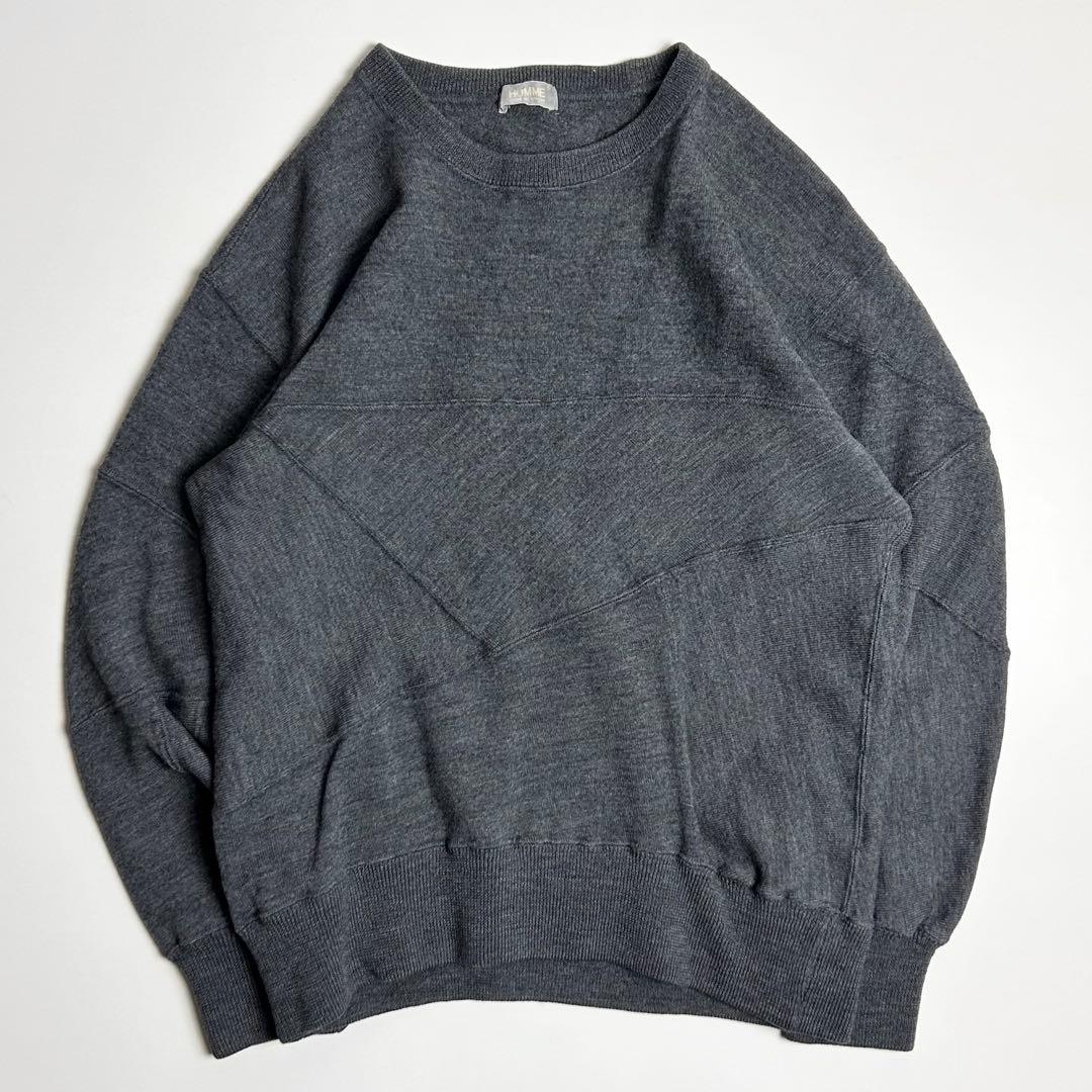 70〜80s【希少】コムデギャルソンオム/デカオム/ウールジャージーニット