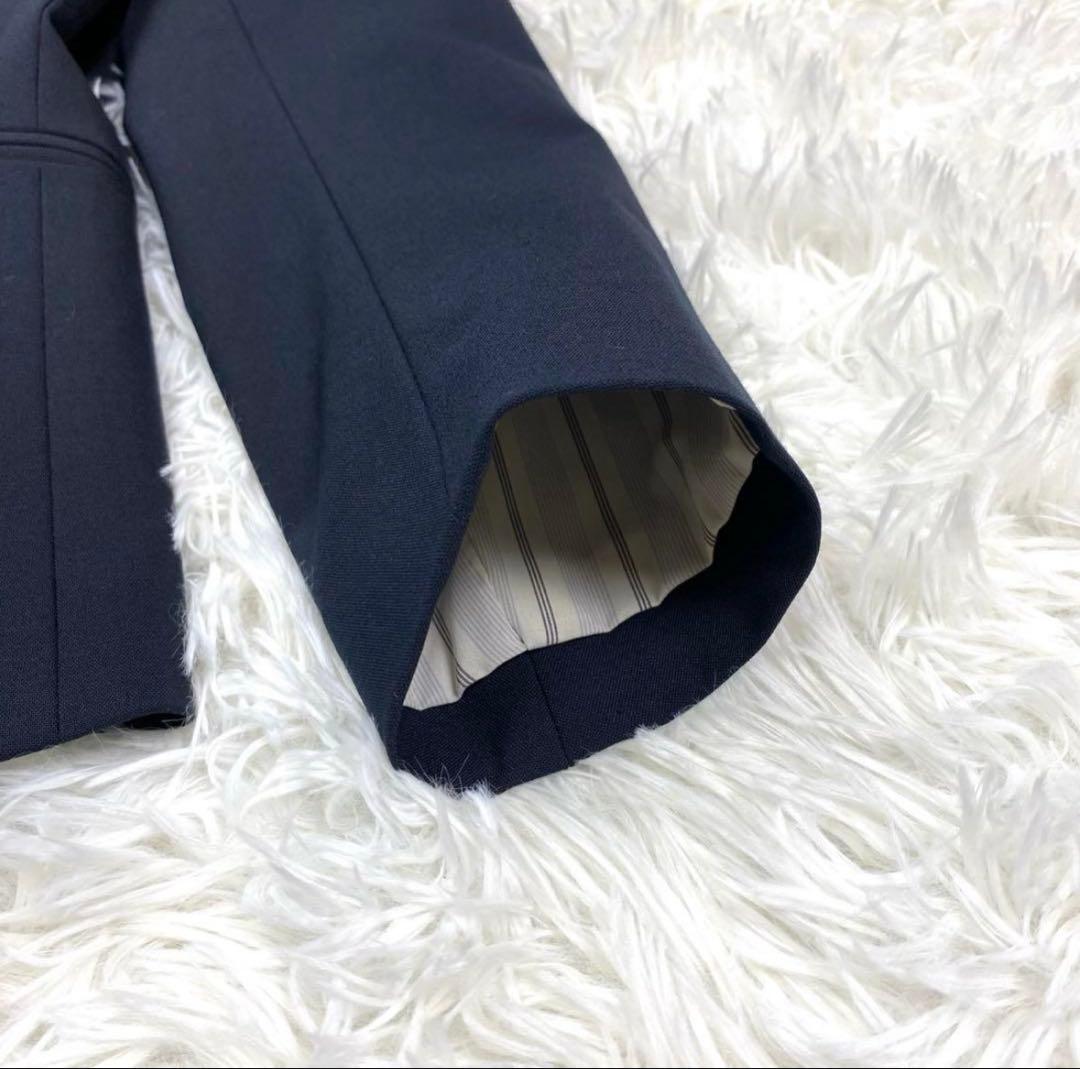 美品✨セオリー ノーカラージャケット パンツスーツ セットアップ　ネイビー