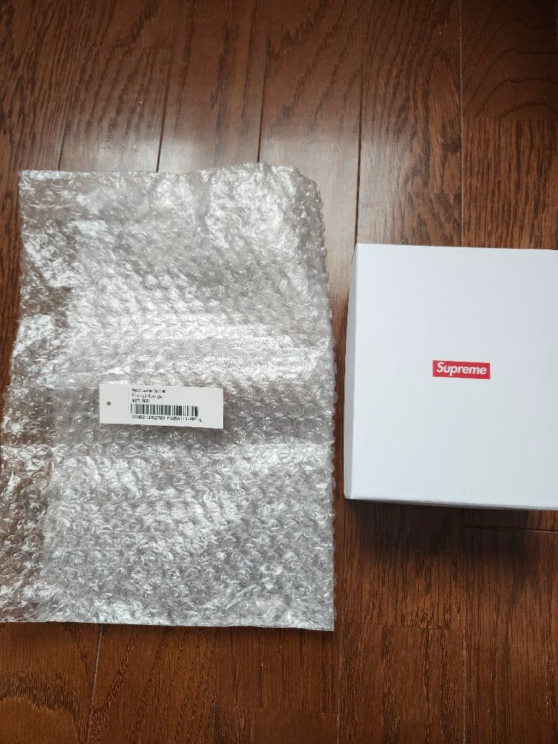 Supreme Repeat Leather Belt 白Floral花柄L