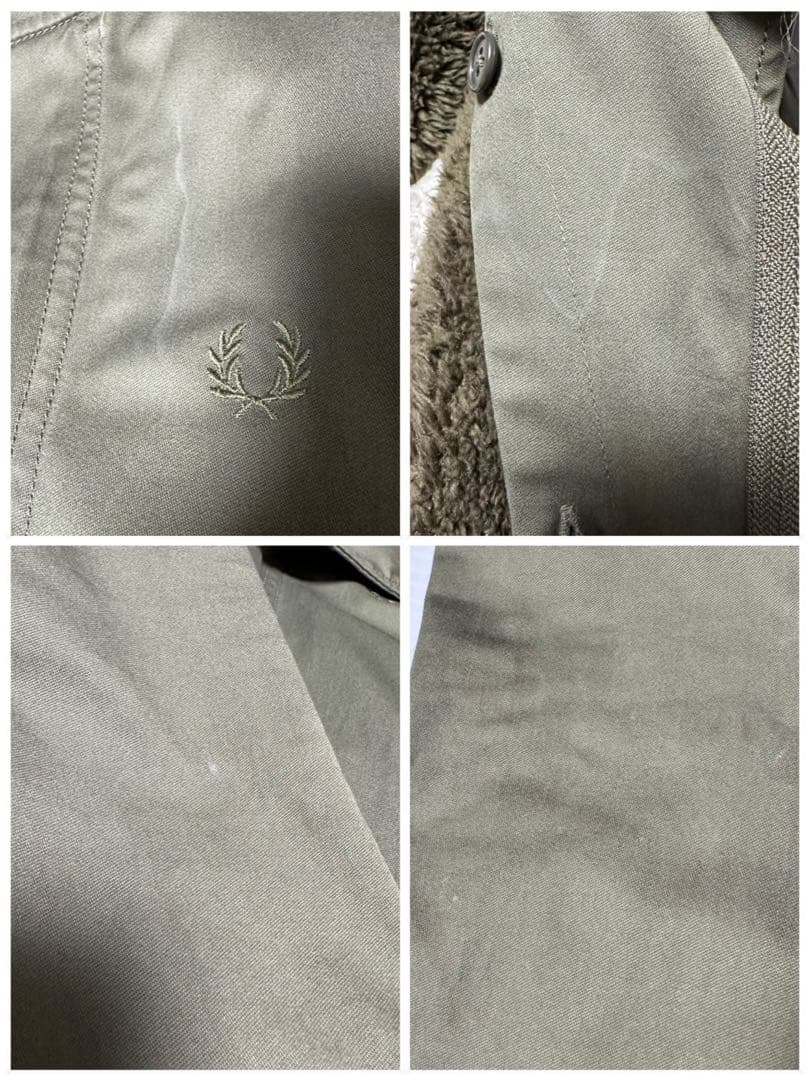 【FREDPERRY】モッズコート☆ユニオンジャック☆ライナーファー脱着可S〜M