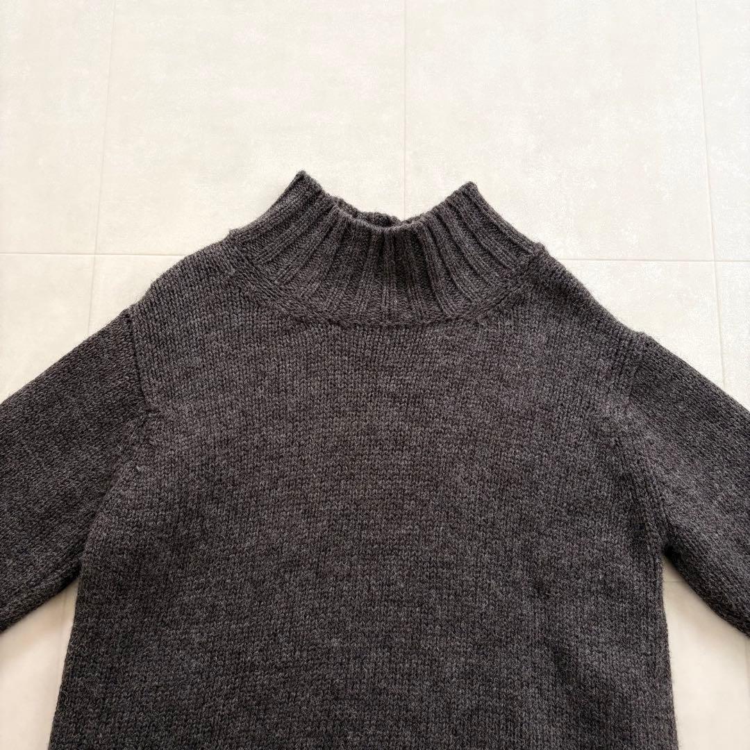 MHL. BRITISH WOOL ハイネックニットプルオーバー ブラウン 上質