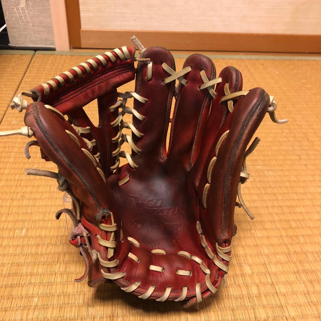 ダ*ン様 ゼット　硬式グローブ　ネオステイタス外野手用 紐交換み