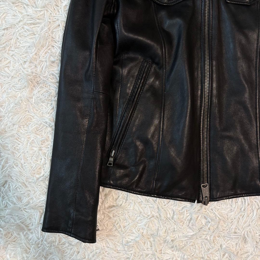 ✨極美品/やぎ革/L✨バッファローボブズ レザージャケット シングルライダース