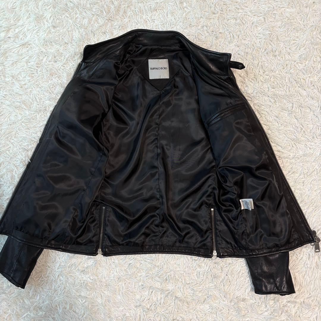 ✨極美品/やぎ革/L✨バッファローボブズ レザージャケット シングルライダース
