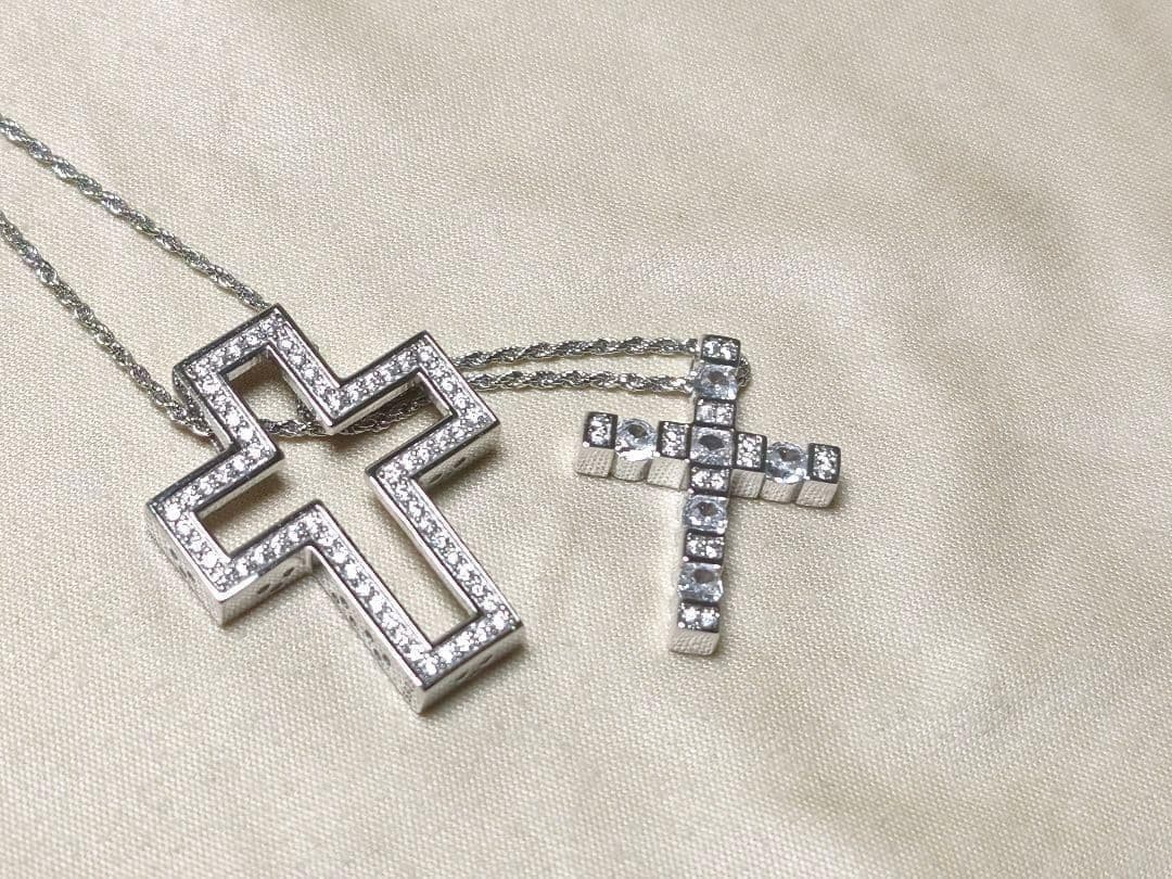 クロスネックレスシルバー 45cm※DAMIANI ダミアーニ ベルエポック風