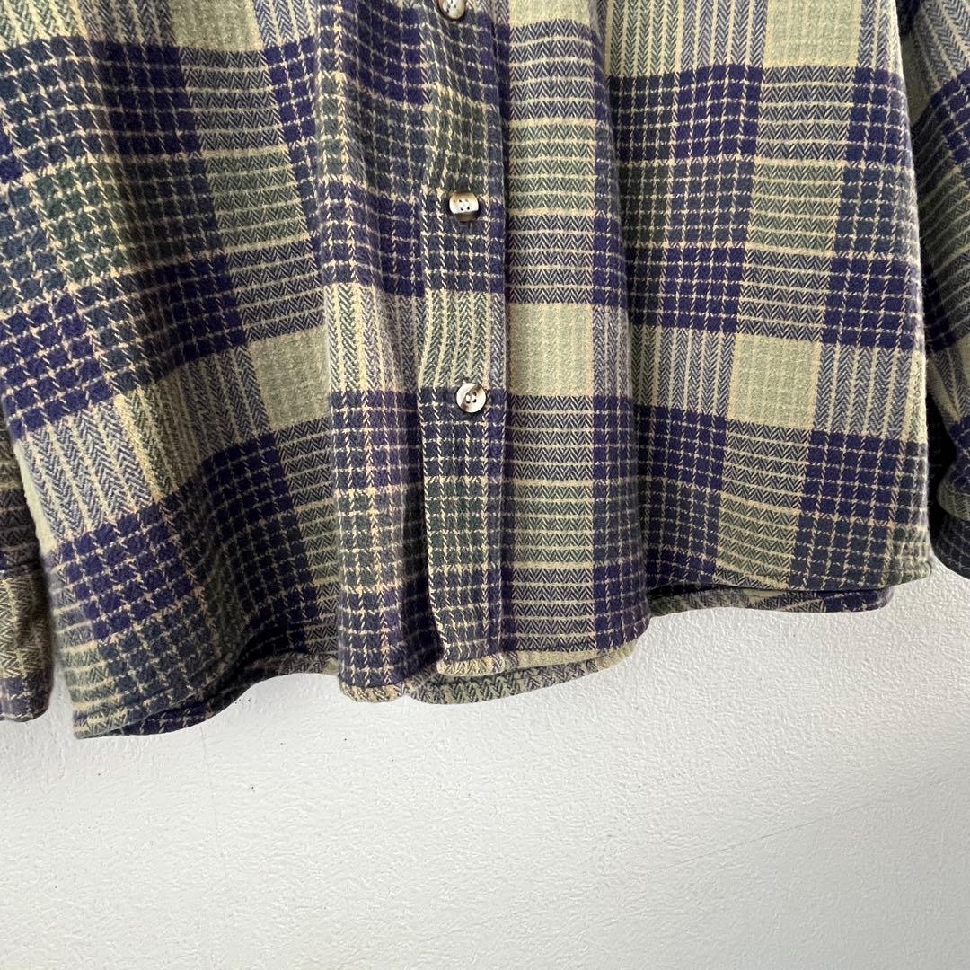90s USA製 リーバイス アラスカ チェック ネルシャツ L 古着