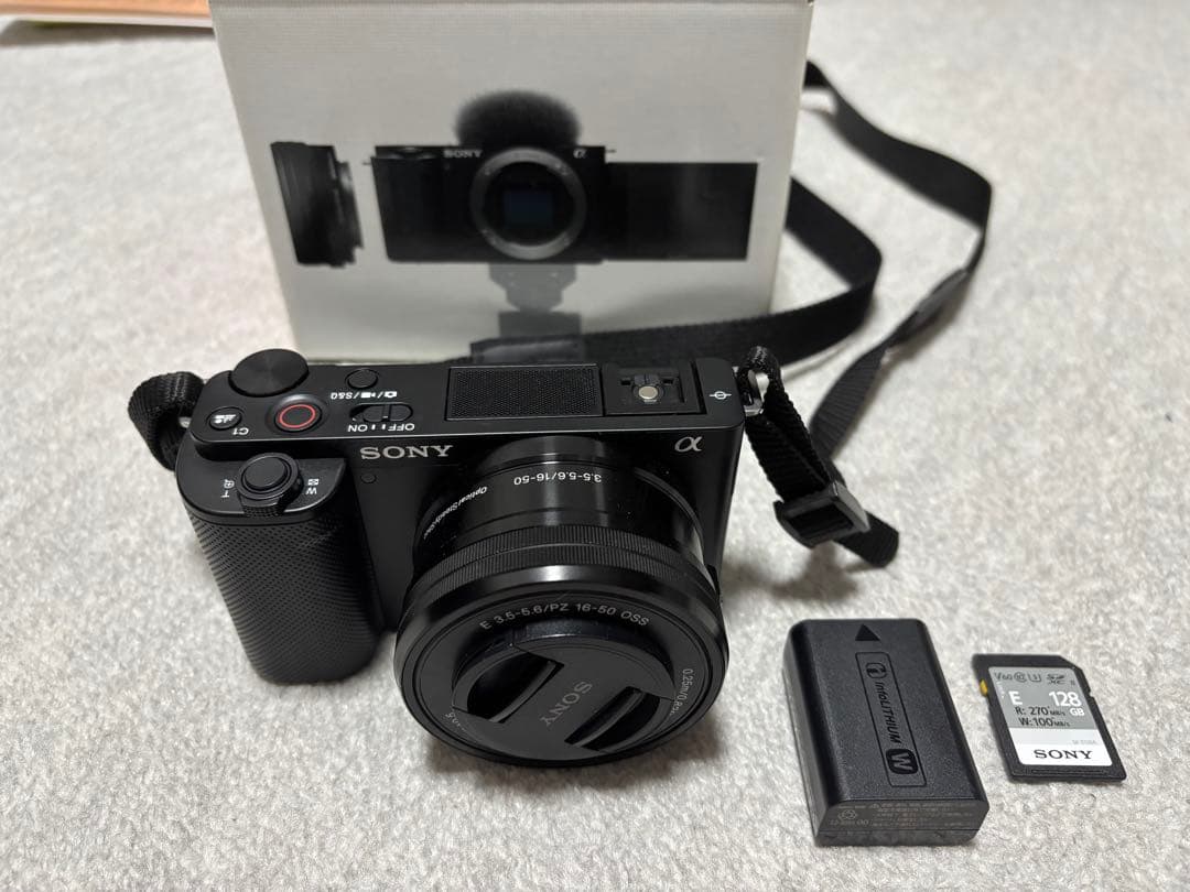 SONY VLOGCAM ZV-E10 4K Black メモリーカード付き