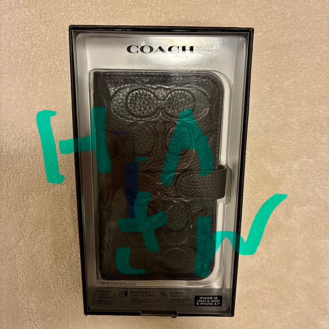 COACH iPhone SE/8/7用手帳型ケース 美品　11月特価 レア
