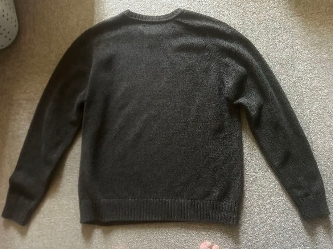 90s croft & barrow ダークブラウンニット Lサイズ　コットン