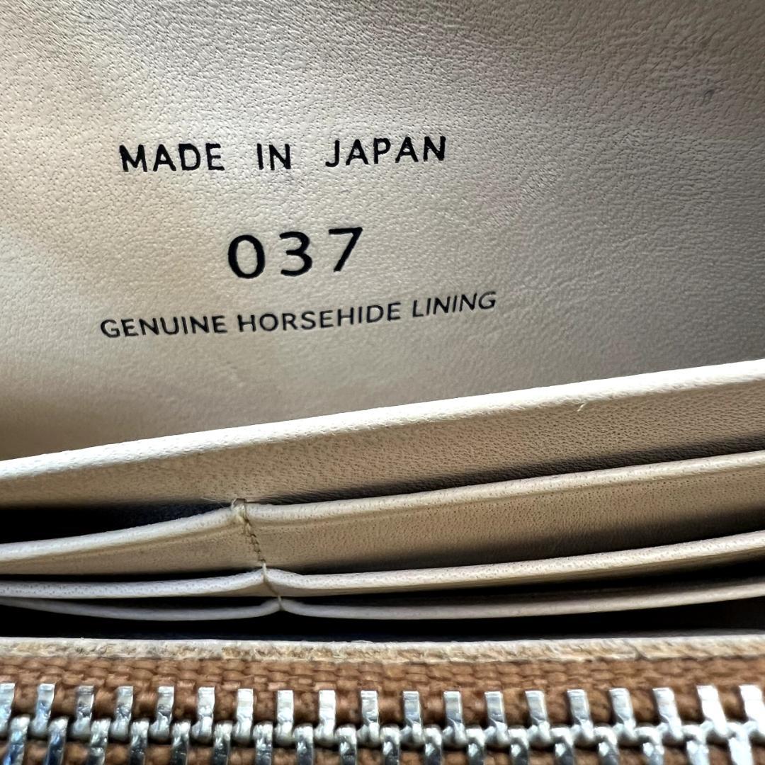 美品ポーター★コードバンレザー ジッピーウォレット 長財布 本革 茶 日本製