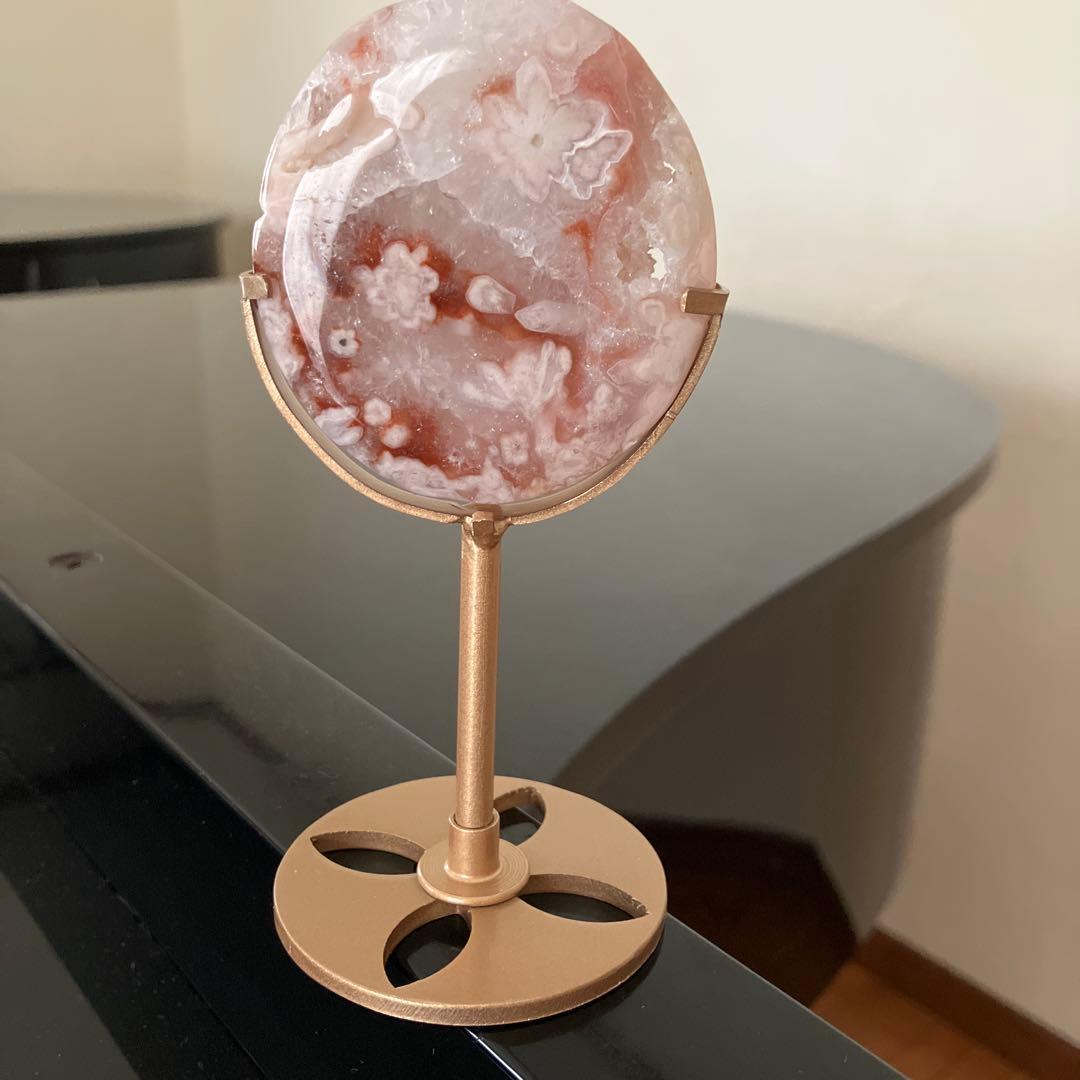 g’sさま専用ピンクアメジスト と桜瑪瑙との共生　天然石置物