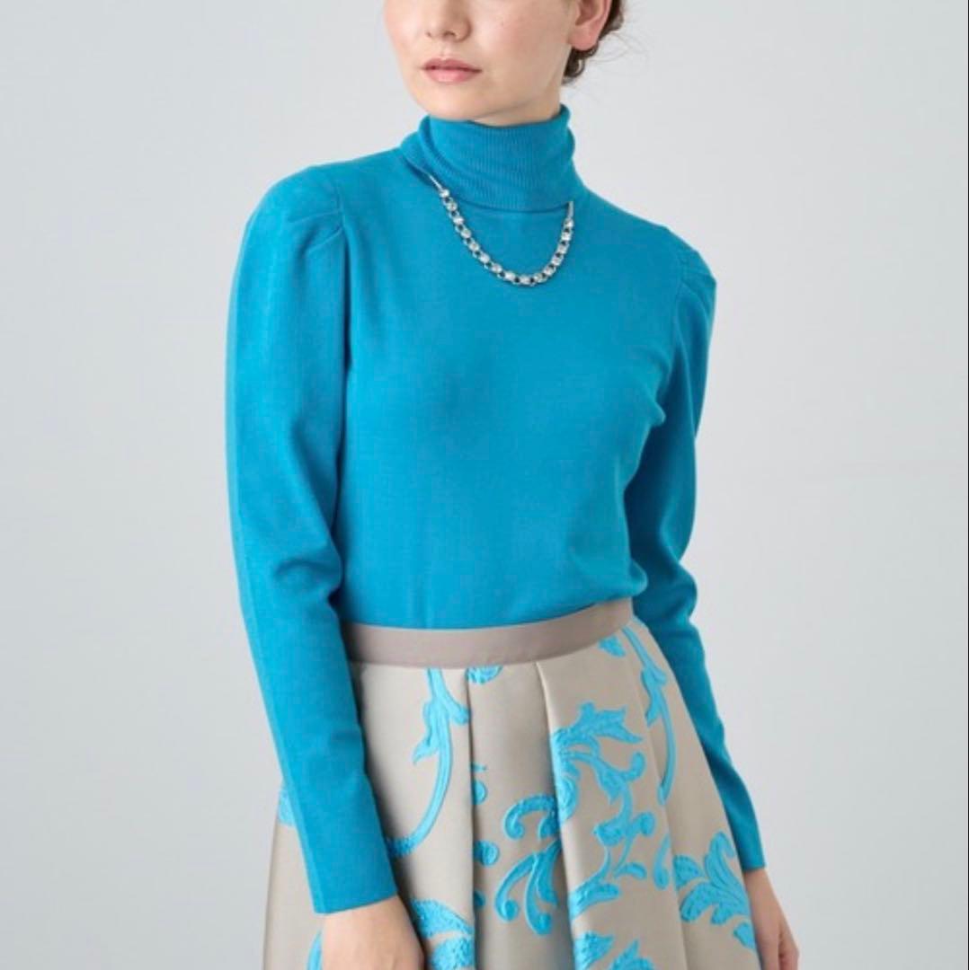 24SS✨️ANAYI ニット セーター ウールストレッチタートル プルオーバー