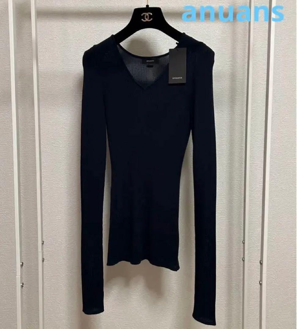 anuans リュクスビスコースニットプルオーバー