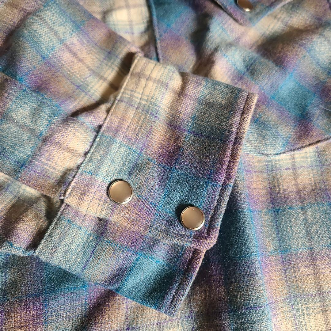 Pendleton オンブレチェック　ウエスタンシャツ L ヴィンテージ