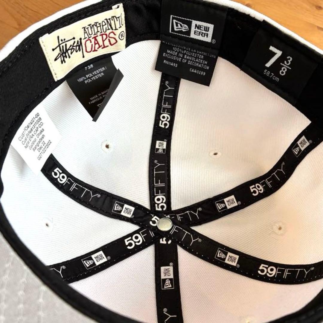 STUSSY NEW ERA コラボキャップ　ホワイト