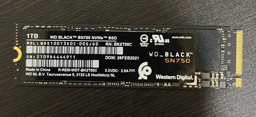 WD SN750 1TB NVMe SSD①