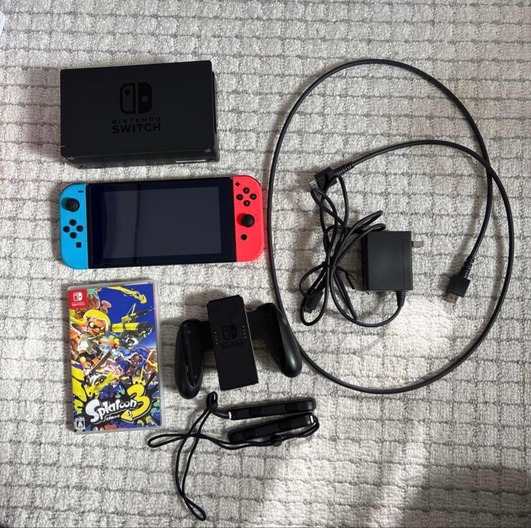 Nintendo Switch 本体 赤/青 Joy-Con スプラトゥーン付き