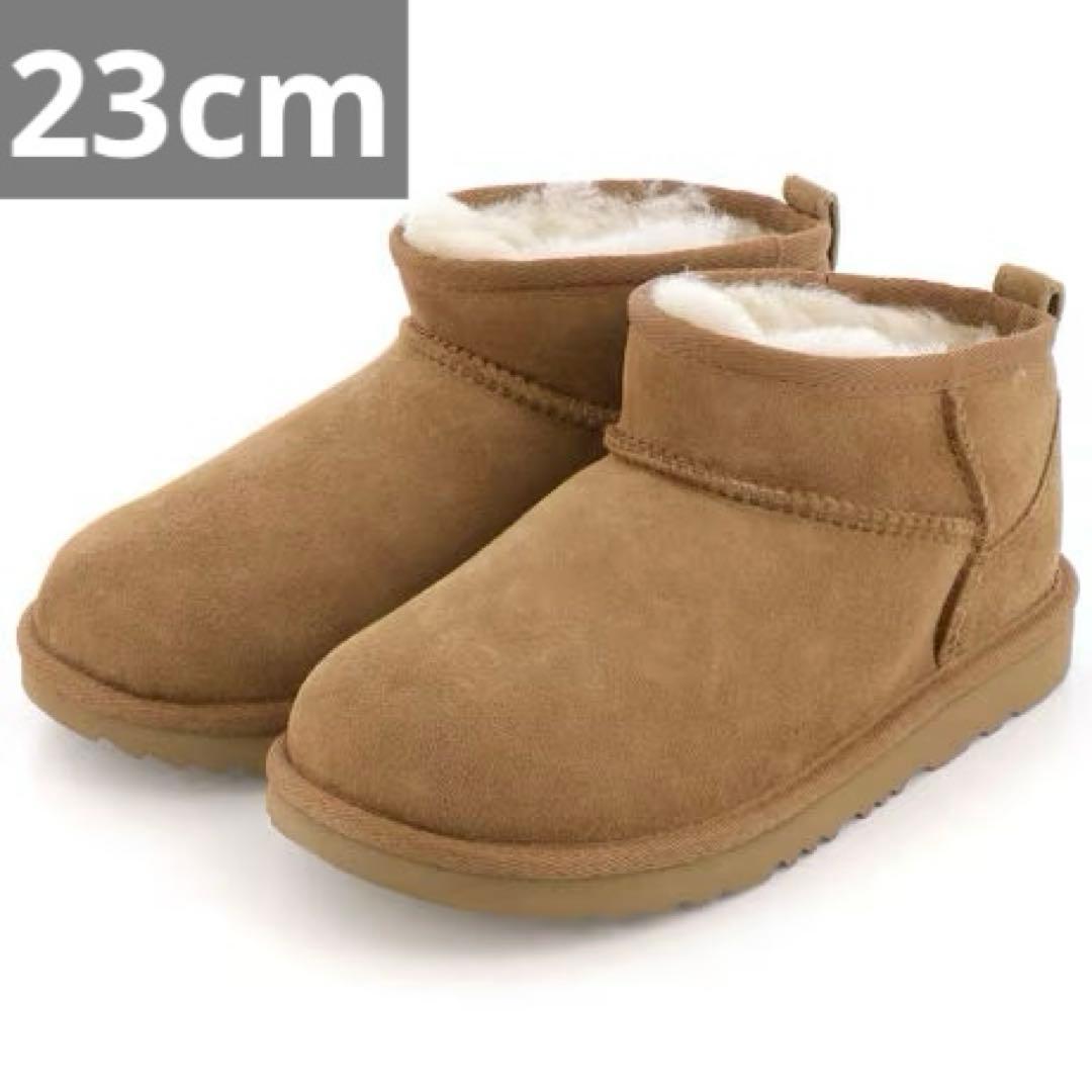 UGG アグクラシックウルトラミニCHE 23cm ブーツ ムートンチェスナット