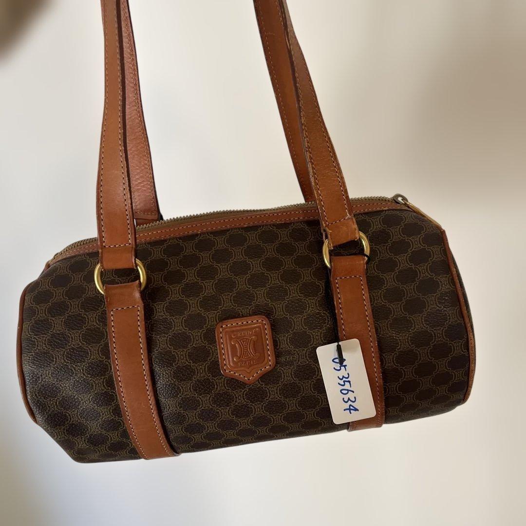 Celine ブラウン ハンドバッグ 円筒形 レア