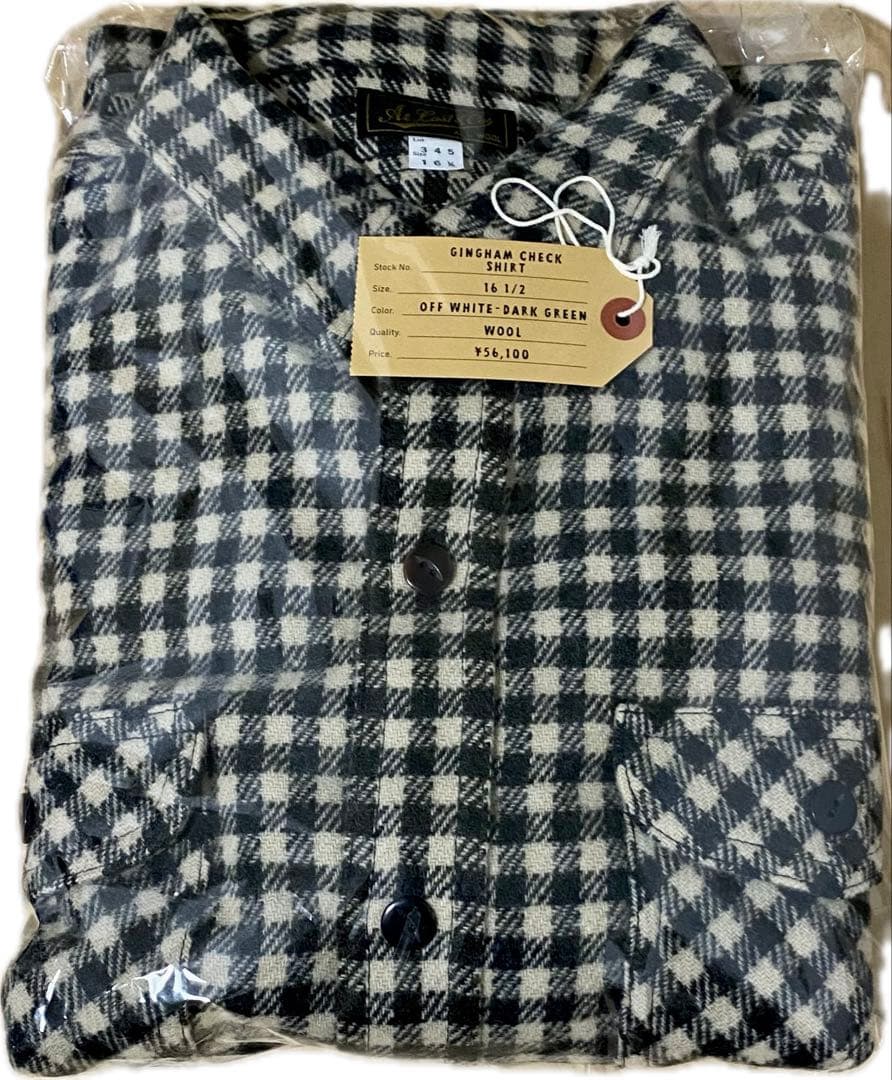 25AW Atlast&co チェックウールシャツ ビッグサイズ