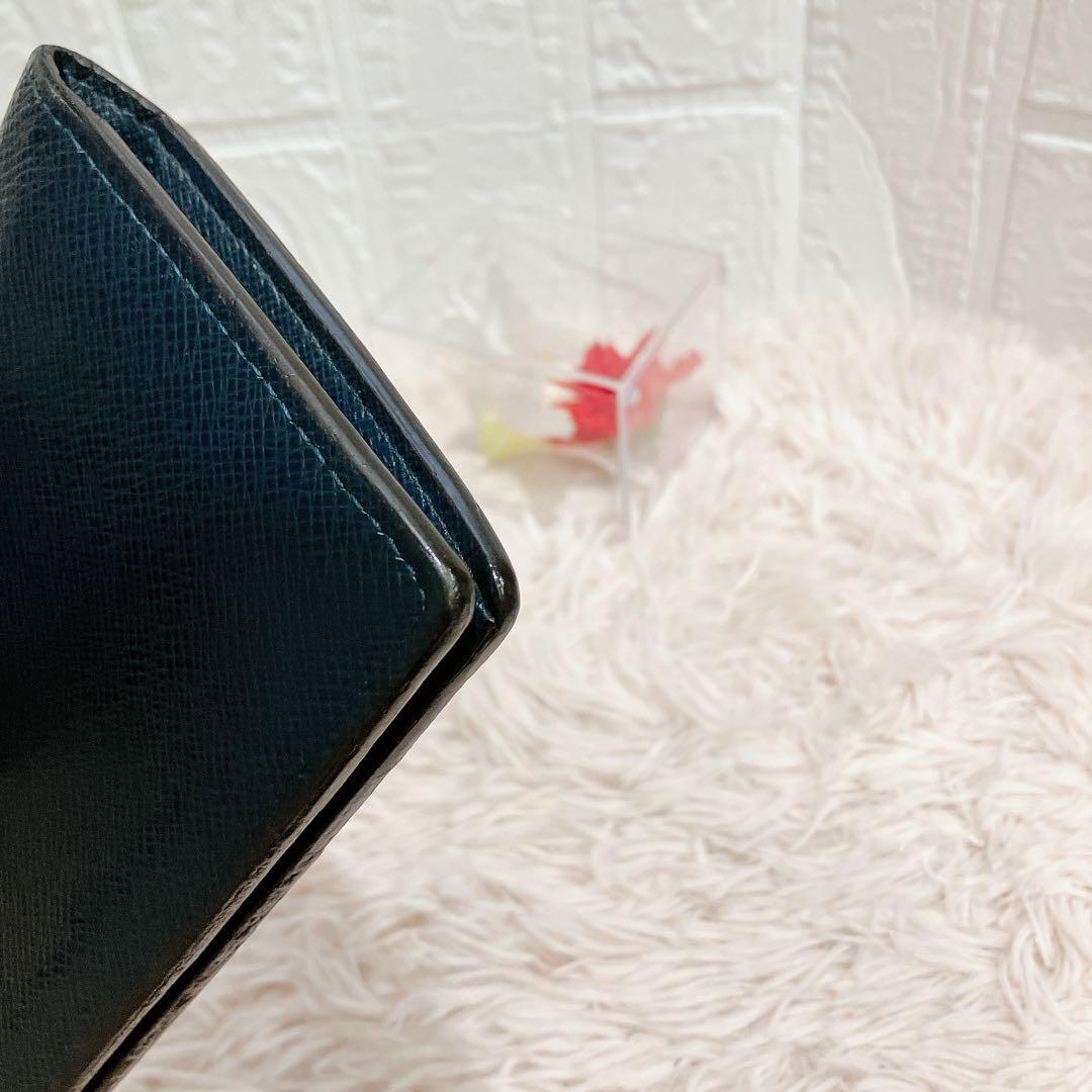 美品 ルイヴィトン タイガ ポルトフォイユ ブラザ 長財布 二つ折り ネイビー