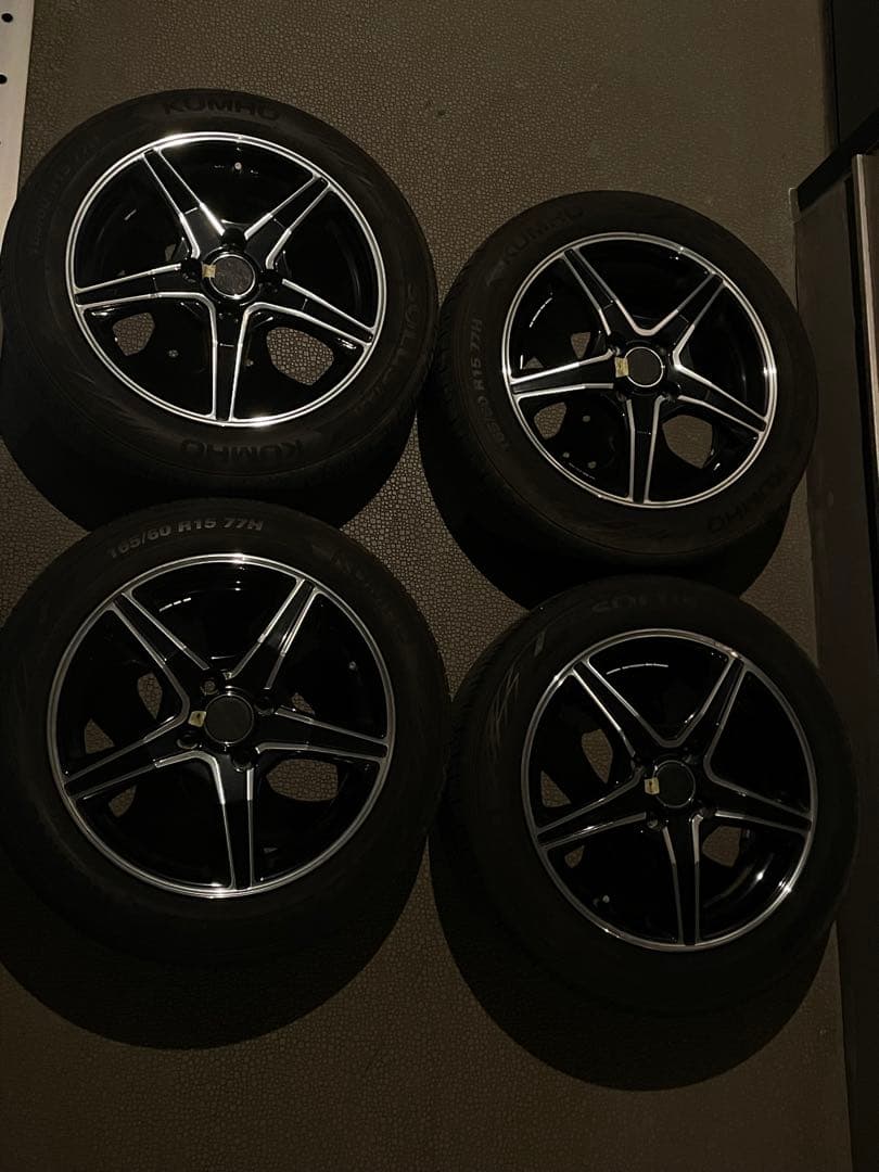 5スポークホイールセット 165/60R15