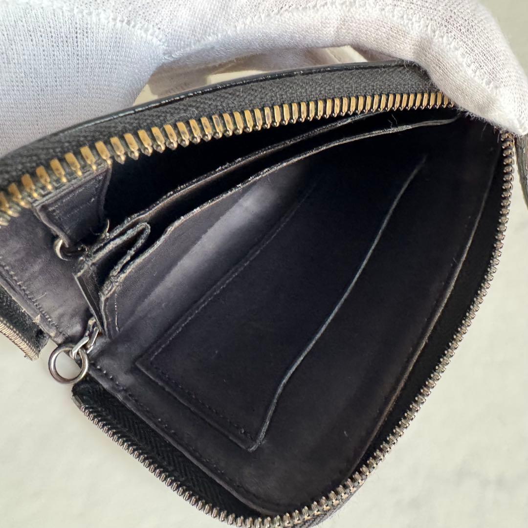 ベルルッティ カリグラフィ コンパクトウォレット レザー ブラウン チェーン付