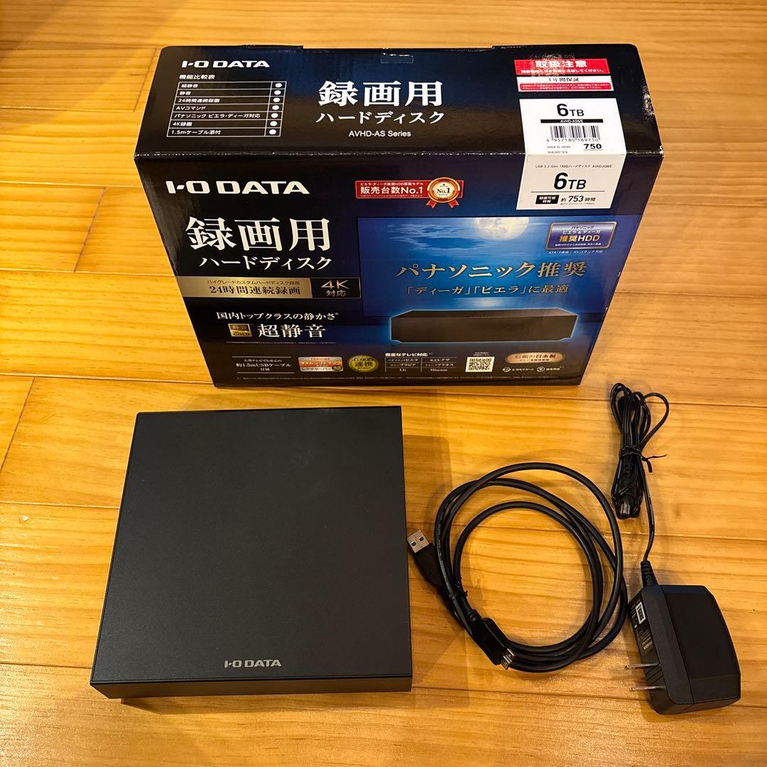 IＯDATA USB-HDD テレビ録画用　6TB AVHD-AS6/E