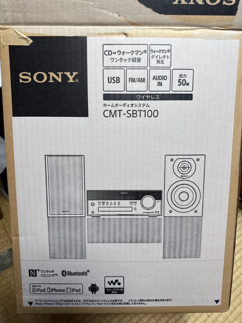 SONY CMT-SBT100 ミニコンポ Bluetooth CDリモコン付