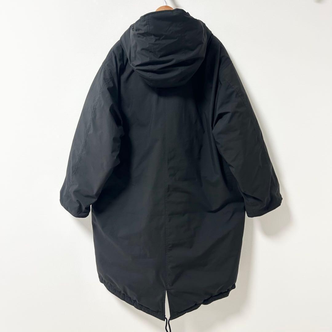 スピックアンドスパン　撥水フーデッドダウンコート　ブラック　38