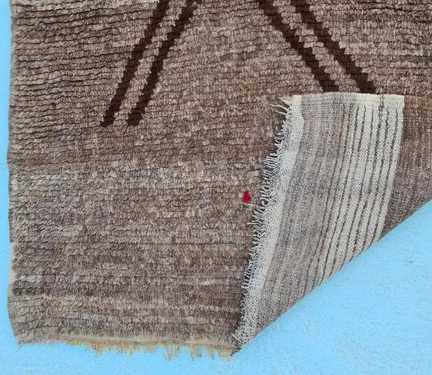 モロッコ製ヴィンテージラグ132 レア ブラウン グレージュ ベージュ ブジャド