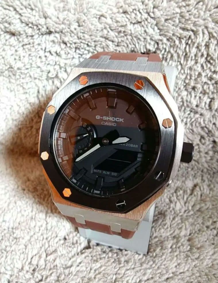 新品 G-SHOCK GA-2100 カシオーク カスタム 未使用ブラウンバンド
