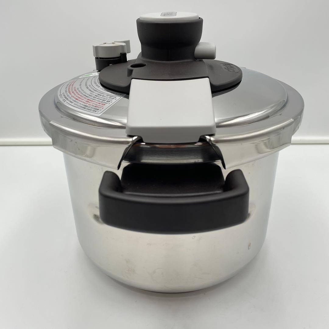 美品 T-fal 圧力鍋 クリプソ プルミエ 6L ワンタッチ開閉