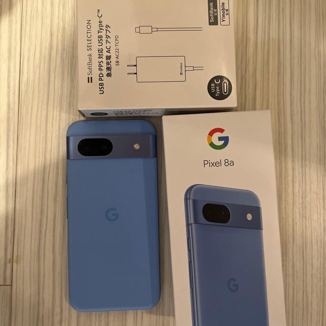 Google Pixel 8a 青 本体 充電器付き