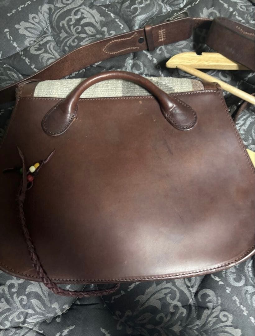 N*3様 RRL INDIAN VINTAGE LEATHER MESSENGE