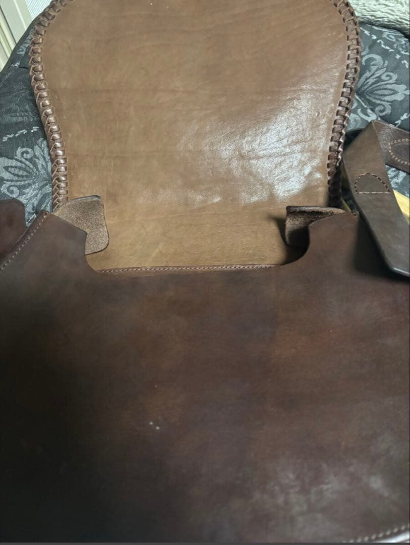 N*3様 RRL INDIAN VINTAGE LEATHER MESSENGE