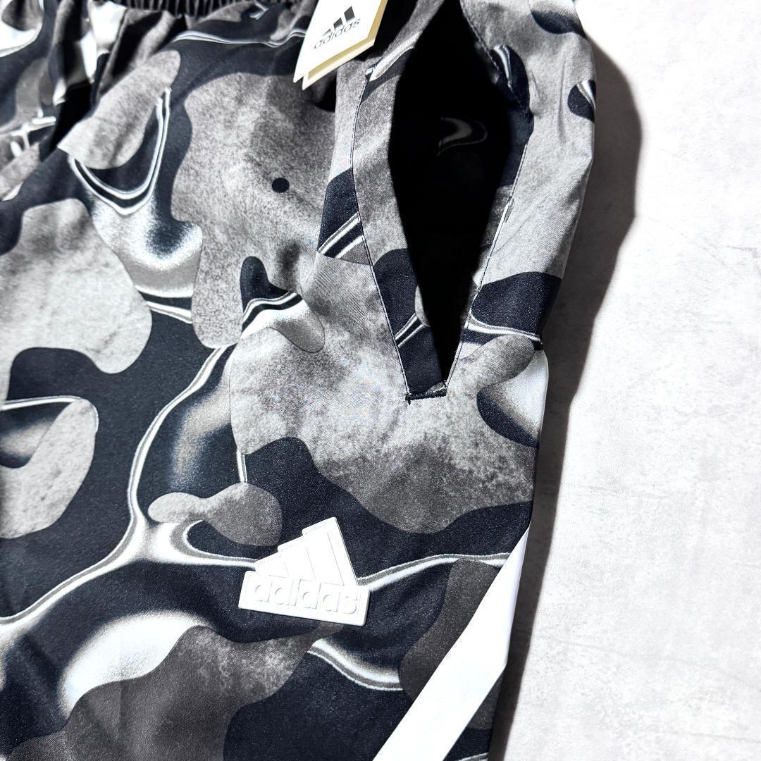 新品 正規品 Msize アディダス 上下セットアップ 総柄 3ストライプ
